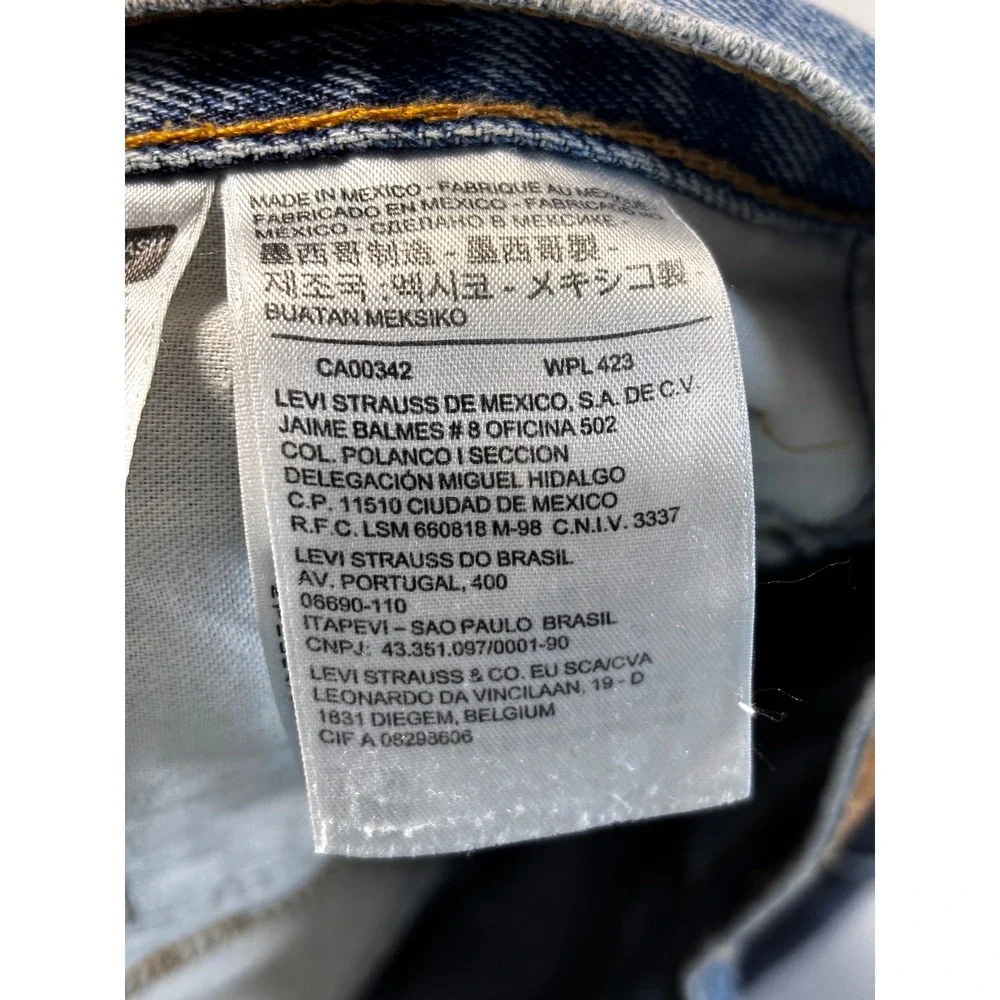 Levis 505 Vintage Regular‎ Fit Straight Leg Jeans Mens W33 L30 Medium Wash Blue
